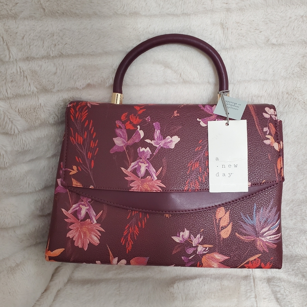 Plum Floral Bag